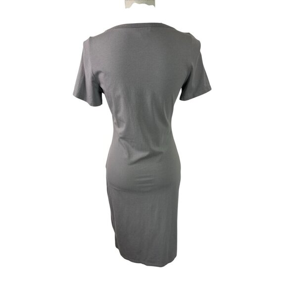 Sundance Women's S Twist Front Stretch Jersey Dress SS Gray EUC - Picture 2 of 8